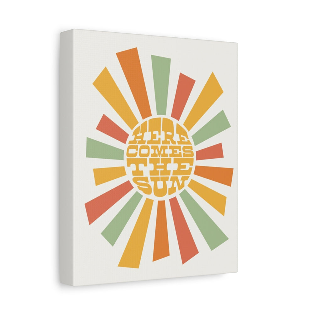 Here Comes The Sun V2 | The Beatles - Song Lyrics Retro Art Print