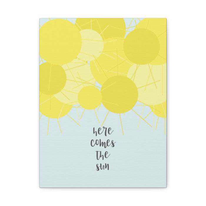 Here Comes The Sun | The Beatles - song lyric canvas wall art