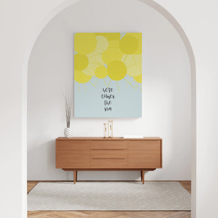Here Comes The Sun | The Beatles - song lyric canvas wall art