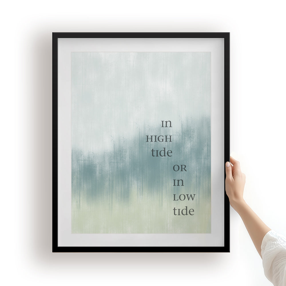 High Tide or Low Tide | Bob Marley Song Lyric Art Print