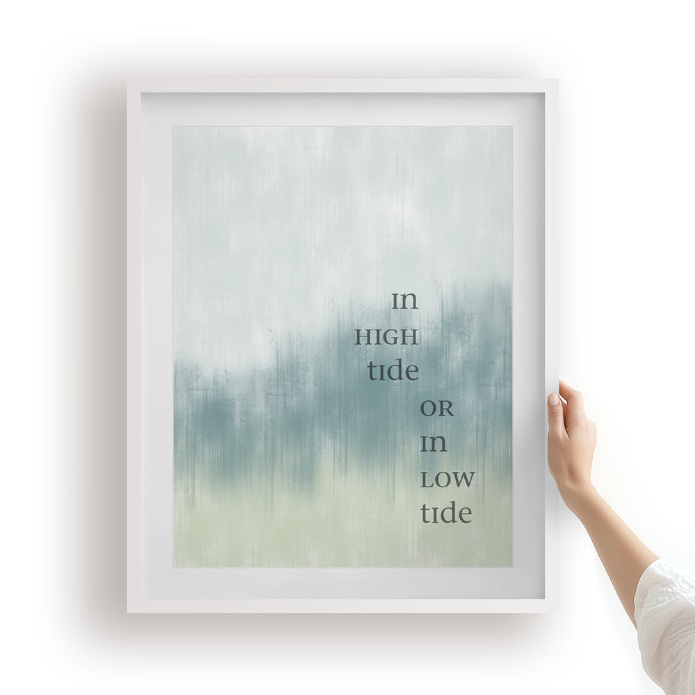 High Tide or Low Tide | Bob Marley Song Lyric Art Print