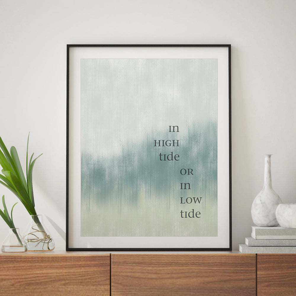 High Tide or Low Tide | Bob Marley Song Lyric Art Print