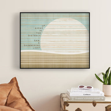 Coastal Beach Sunset Song Lyric Wall Art Print
