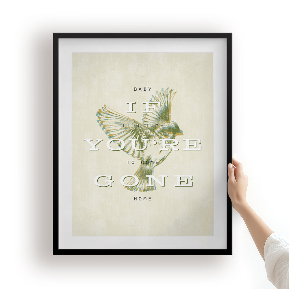 If You're Gone | Matchbox Twenty - Song Lyrics Art Print Music Poster