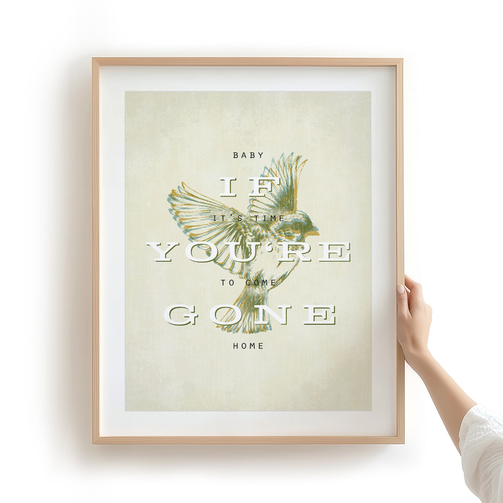 If You're Gone | Matchbox Twenty - Song Lyrics Art Print Music Poster