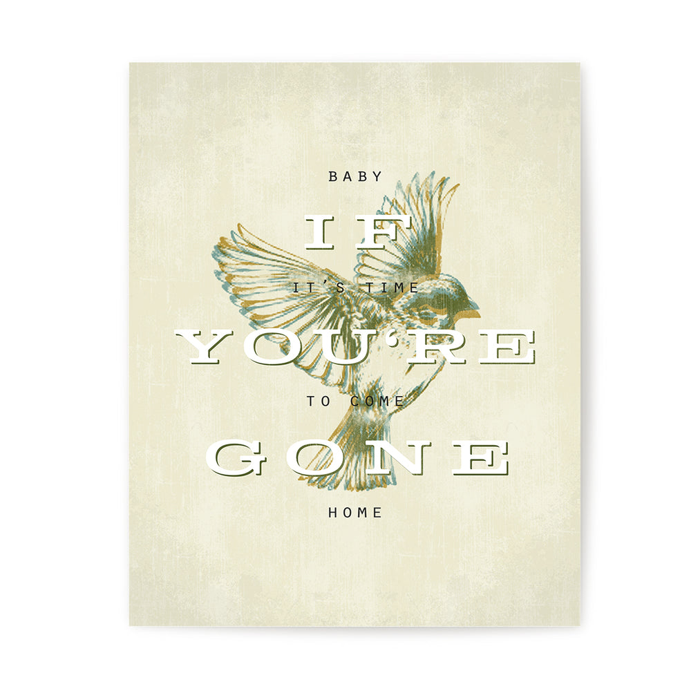 If You're Gone | Matchbox Twenty - Song Lyrics Art Print Music Poster