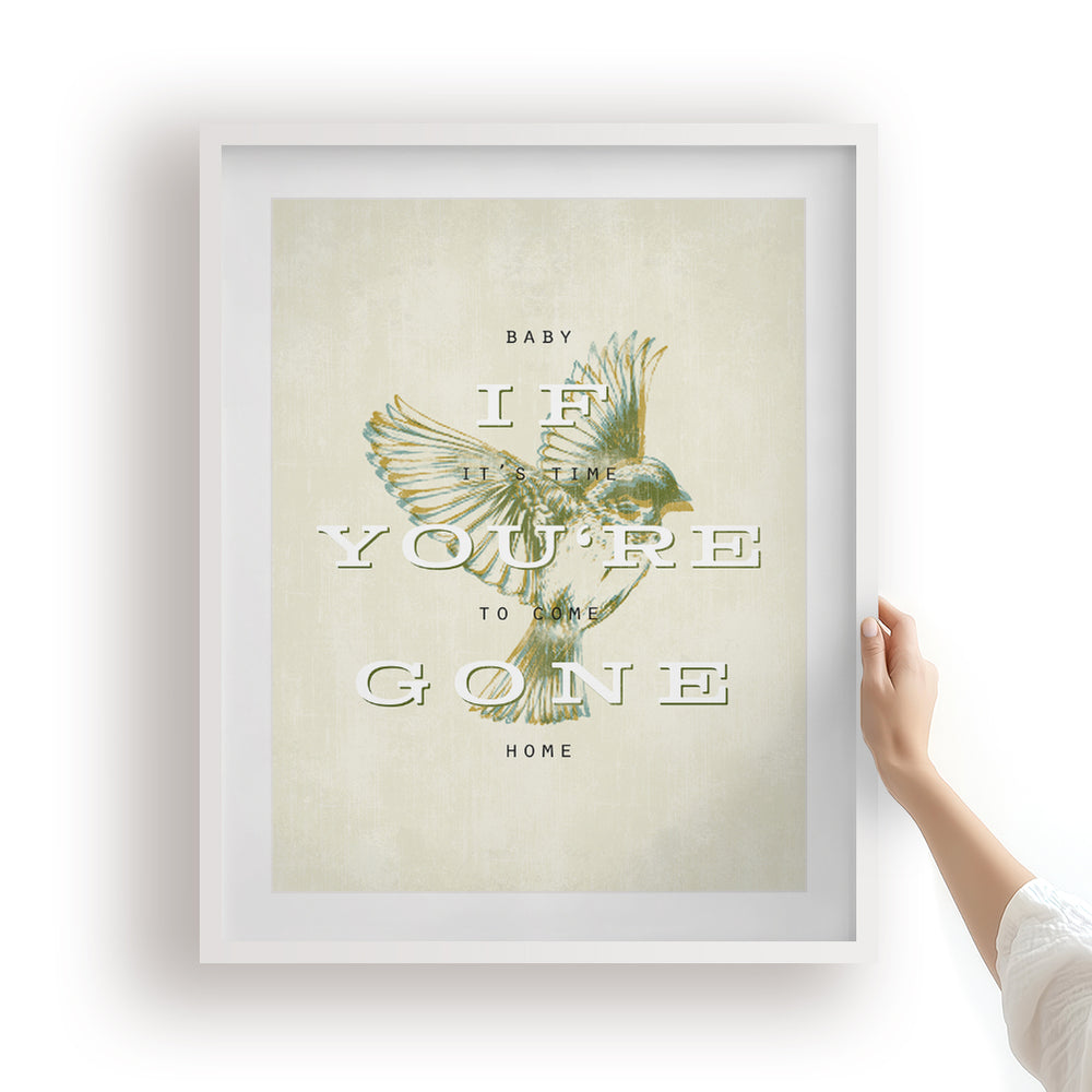 If You're Gone | Matchbox Twenty - Song Lyrics Art Print Music Poster
