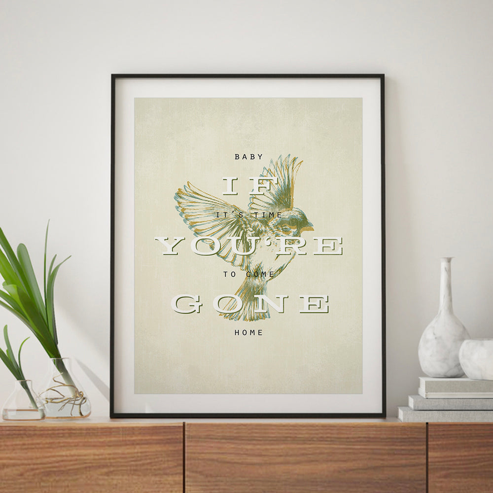 If You're Gone | Matchbox Twenty - Song Lyrics Art Print Music Poster