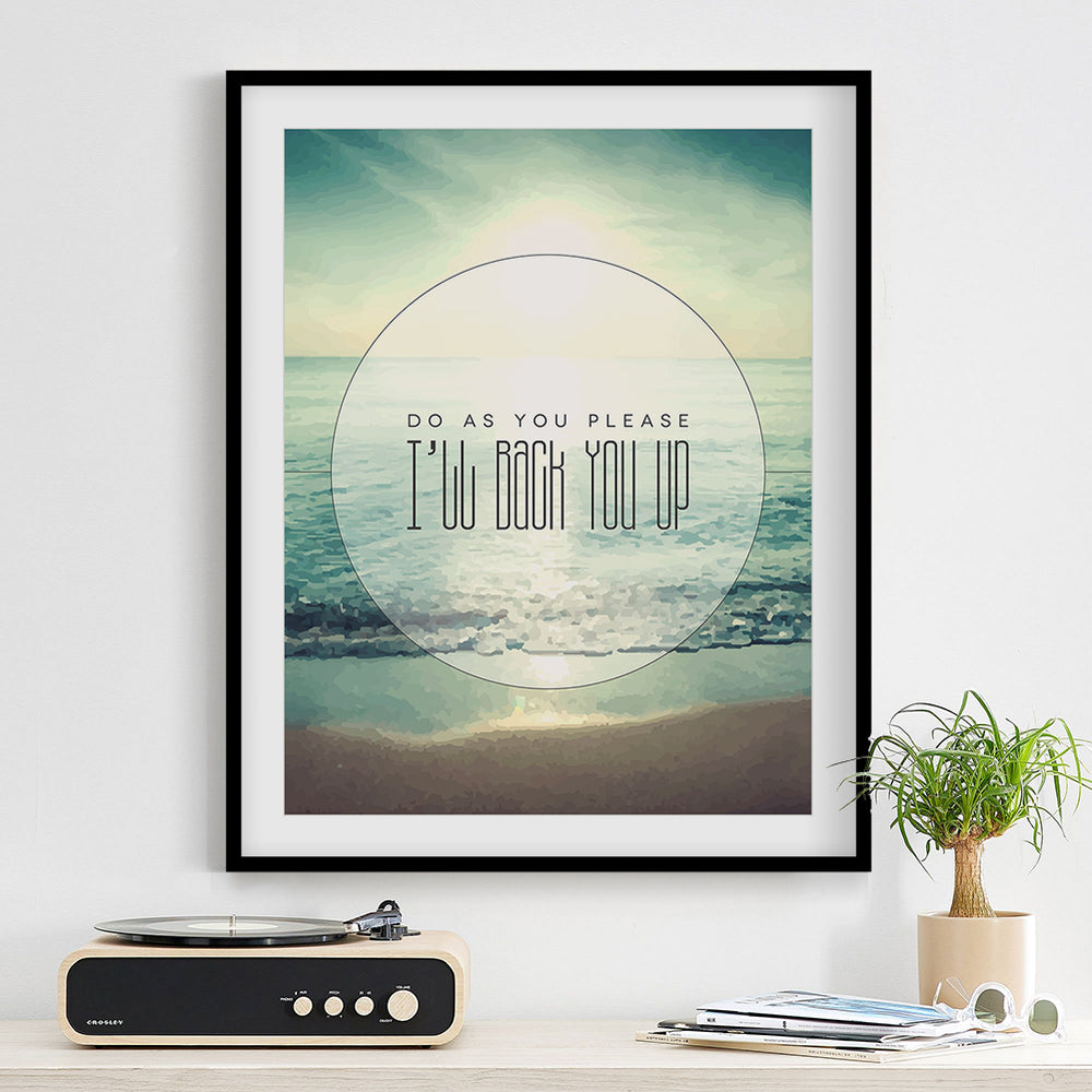 I'll Back You Up | Dave Matthews Band- Song Lyrics Art Print