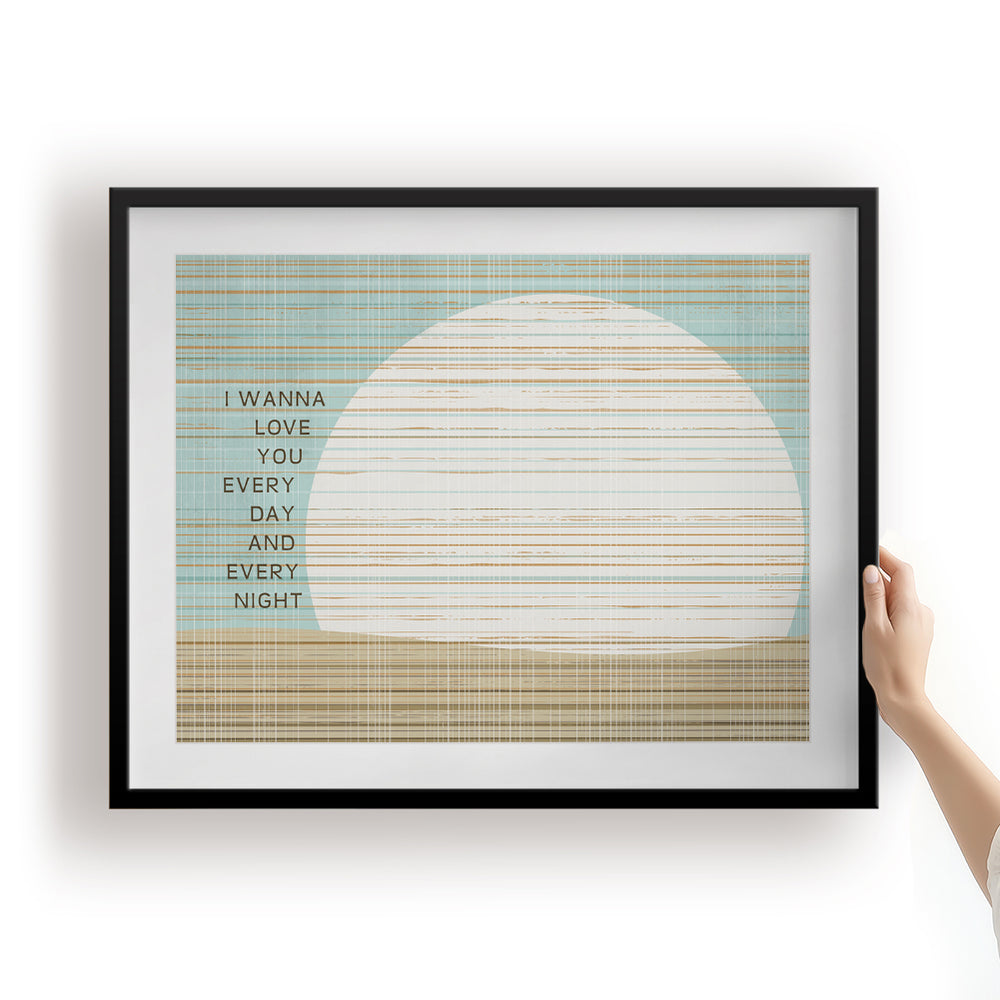 Is This Love | Bob Marley - Coastal Sunset Song Lyric Wall Art Print