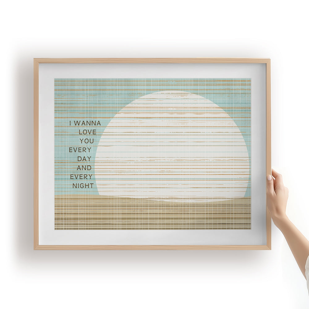 Is This Love | Bob Marley - Coastal Sunset Song Lyric Wall Art Print