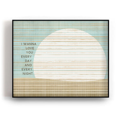 Is This Love | Bob Marley - Coastal Sunset Song Lyric Wall Art Print