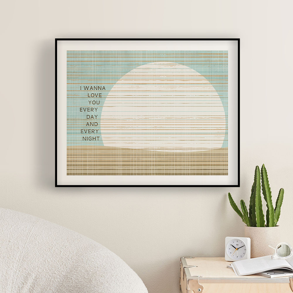 Is This Love | Bob Marley - Coastal Sunset Song Lyric Wall Art Print