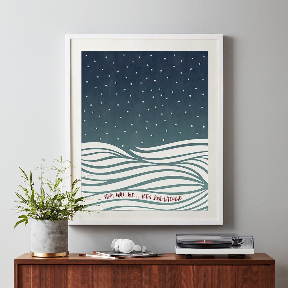Just Breathe | Pearl Jam song lyric wall art music poster