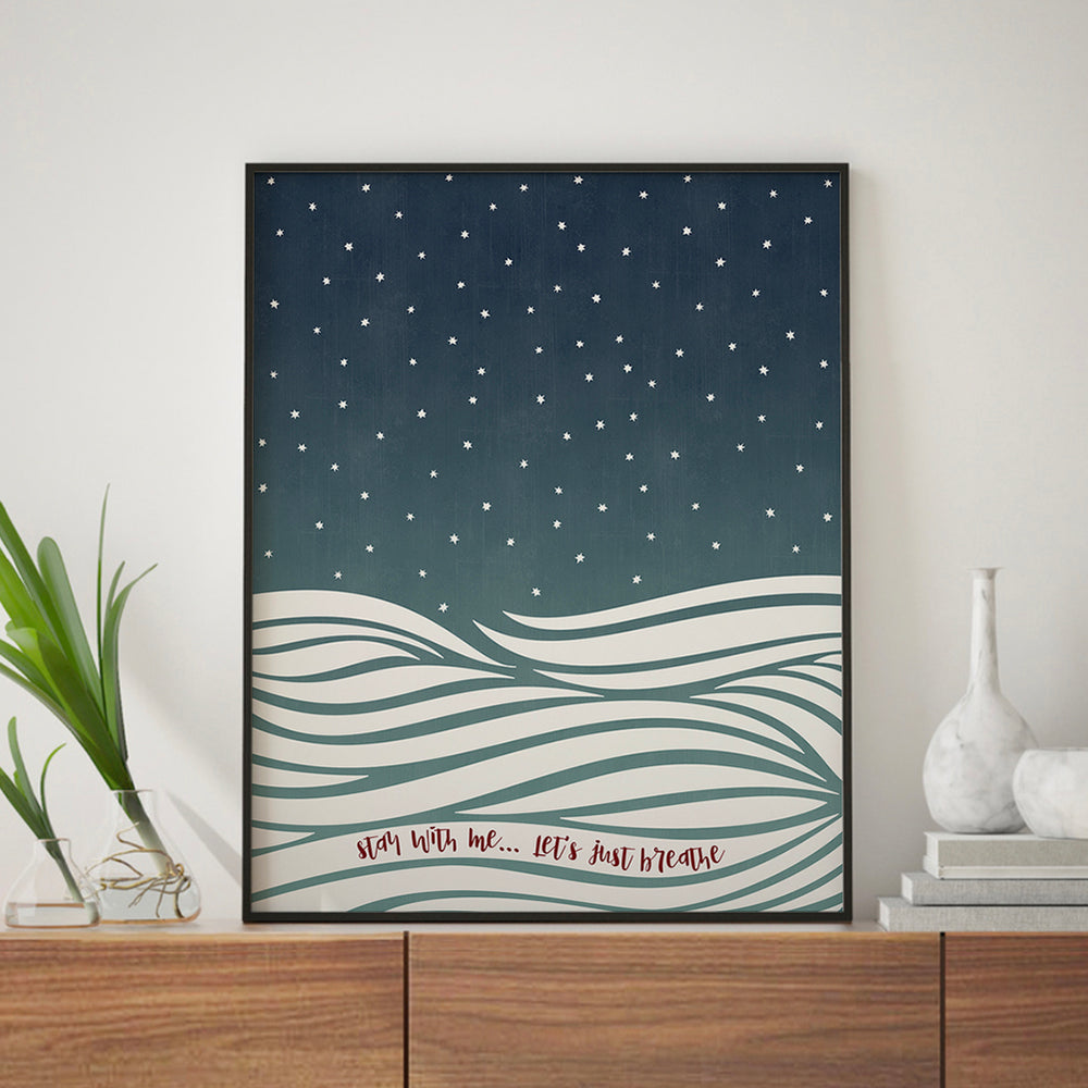 Just Breathe | Pearl Jam song lyric wall art music poster