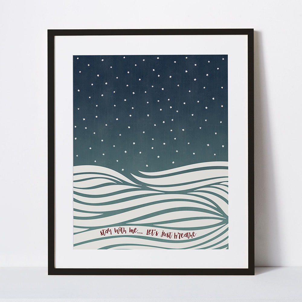 Just Breathe | Pearl Jam song lyric wall art music poster