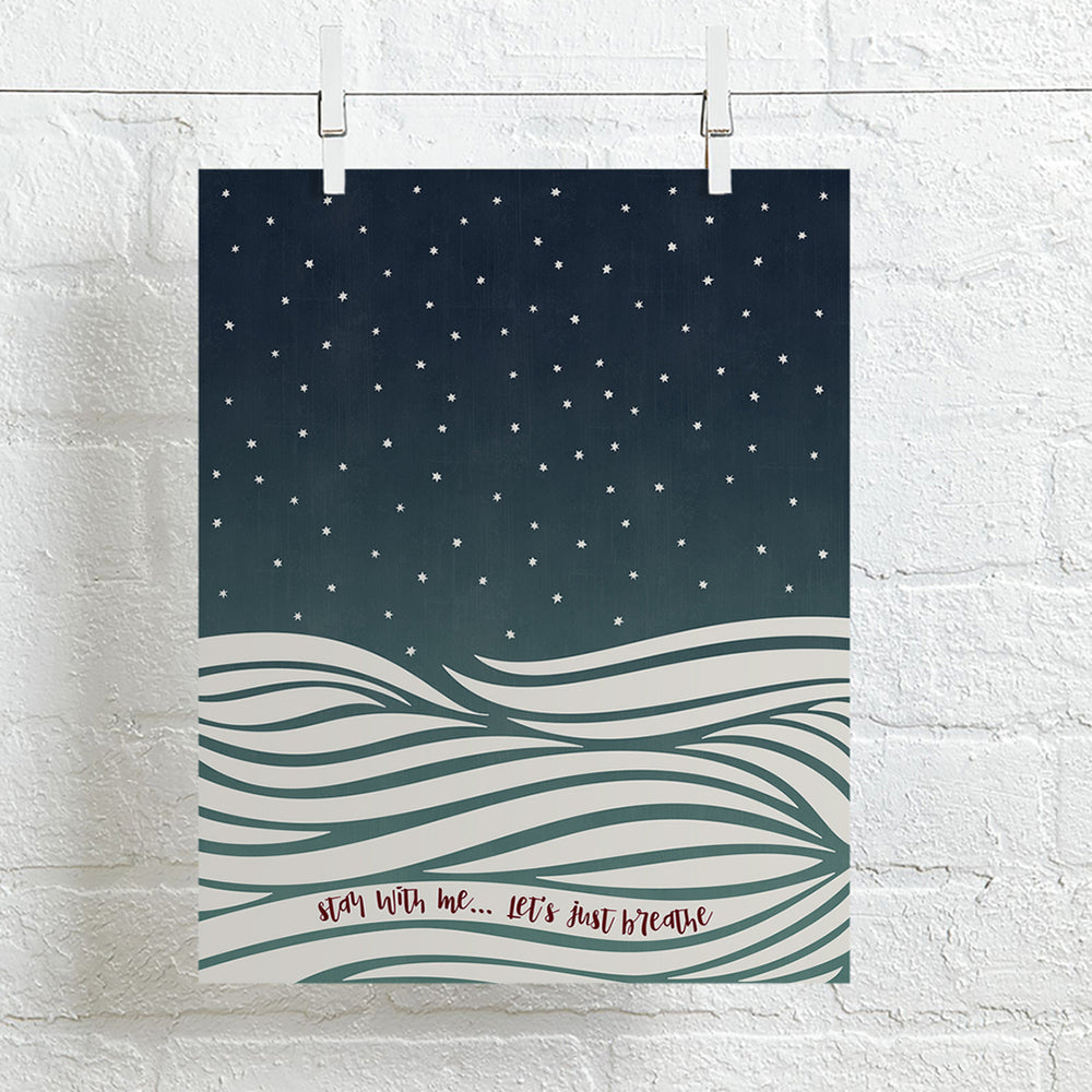 Just Breathe | Pearl Jam song lyric wall art music poster