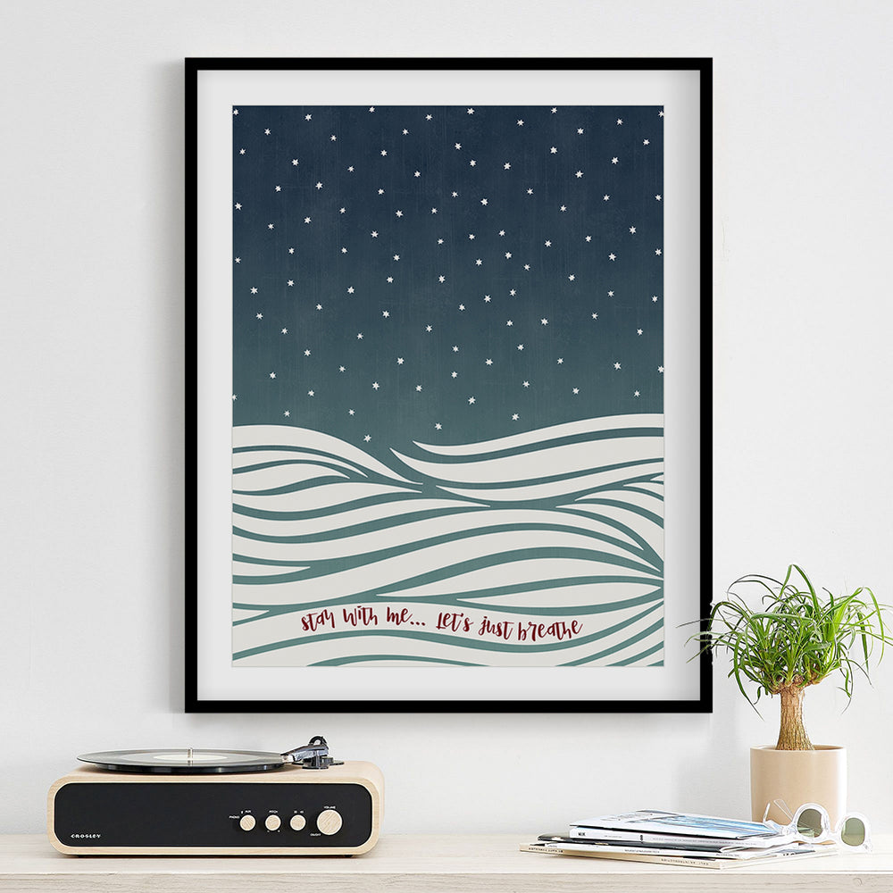 Just Breathe | Pearl Jam - Song Lyrics Art Print Music Poster