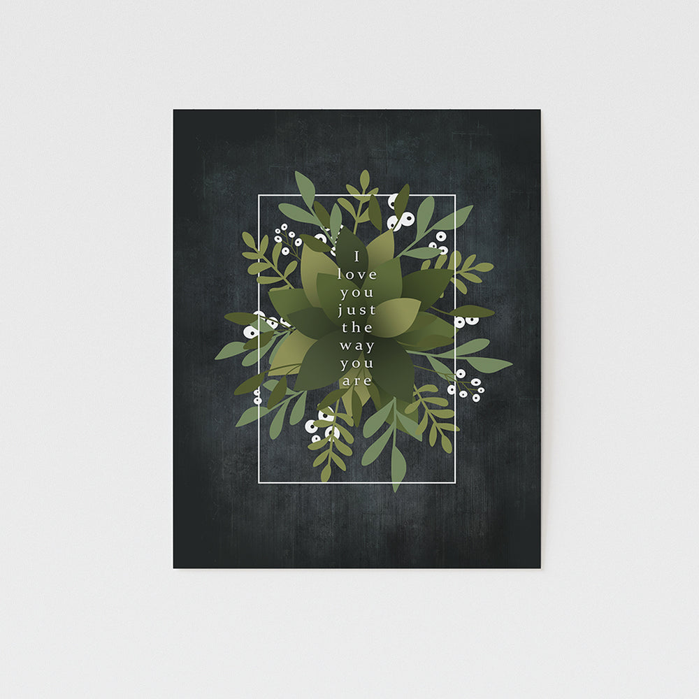 I love you just the way you are song lyric art print