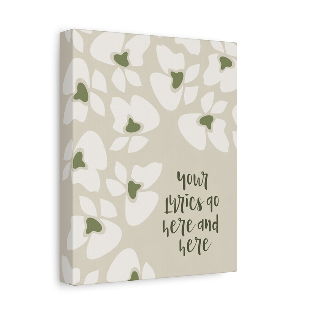 Personalized Floral Song Lyric Custom Art Print