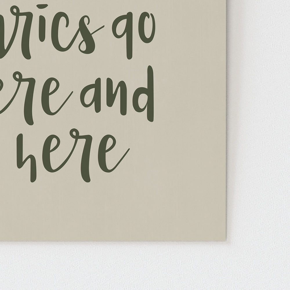 Personalized Floral Song Lyric Custom Art Print