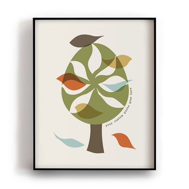 Custom Quote Song Lyrics Art Print - Birds In A Tree