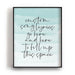 Custom Quote Song Lyrics Art Print - Aqua Ombre
