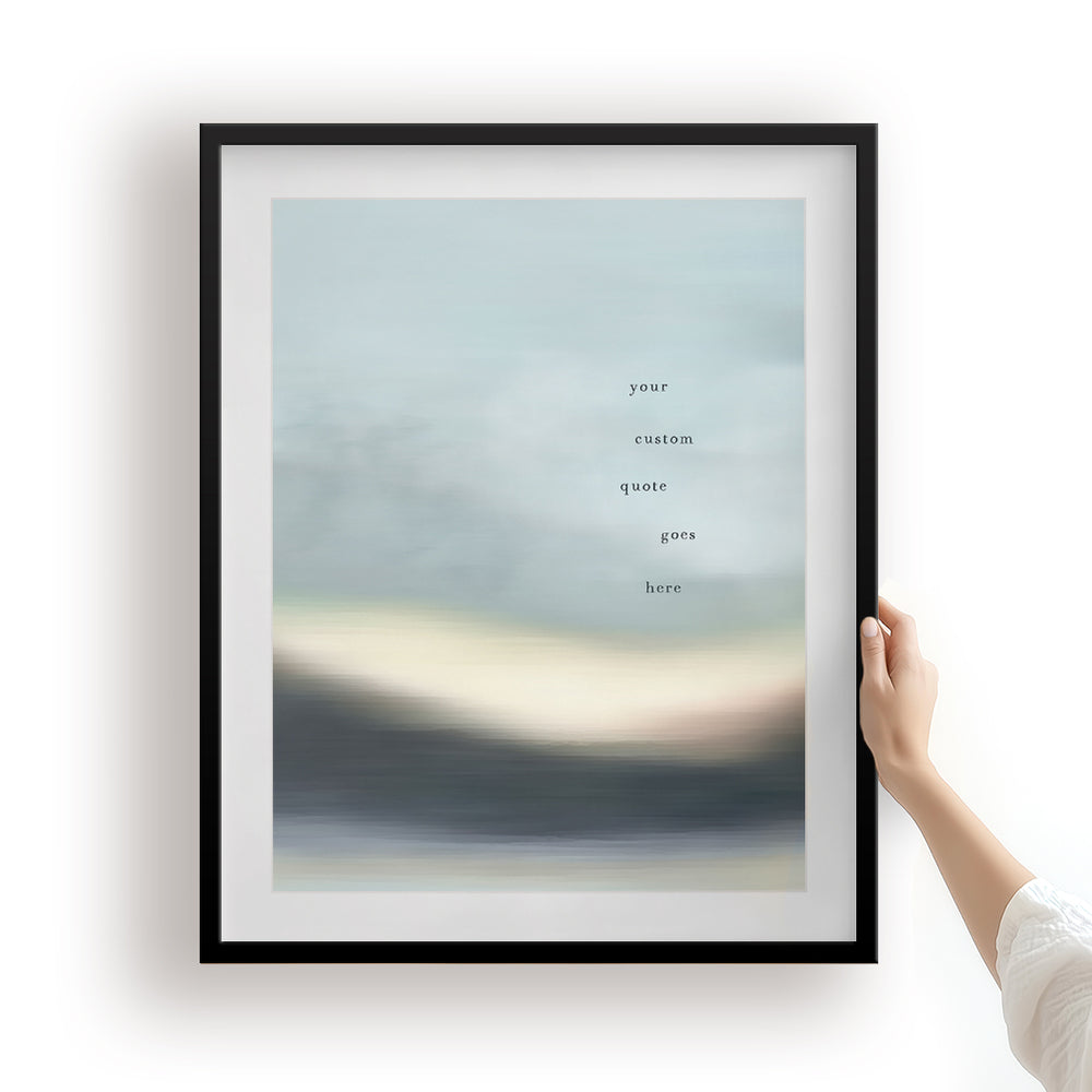 Custom Quote Song Lyrics Art Print - Minimalist Landscape