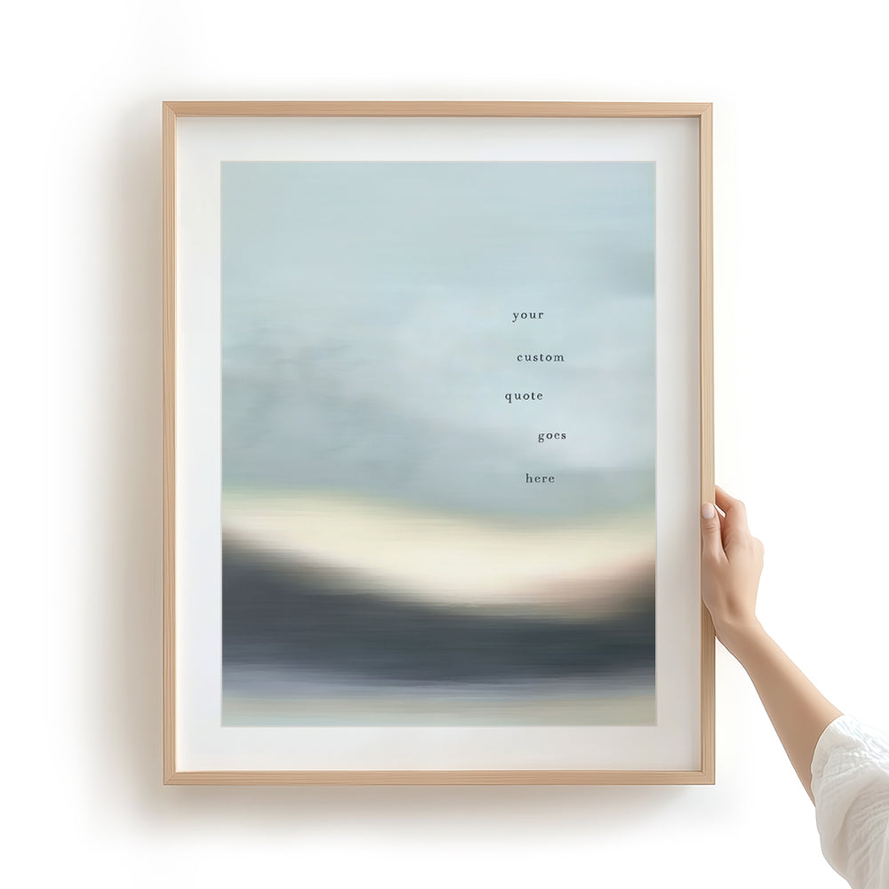 Custom Quote Song Lyrics Art Print - Minimalist Landscape