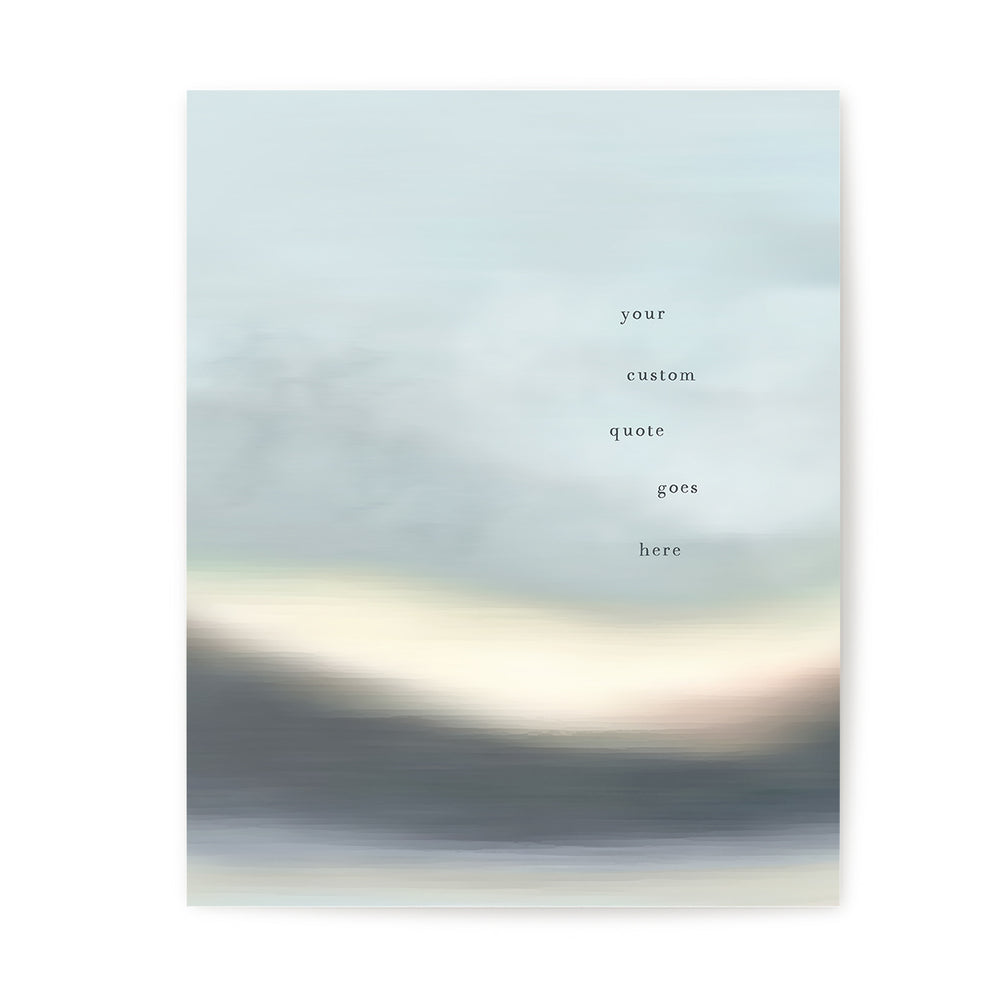 Custom Quote Song Lyrics Art Print - Minimalist Landscape