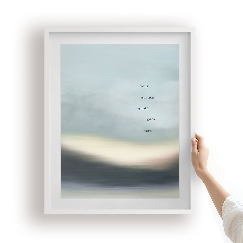 Custom Quote Song Lyrics Art Print - Minimalist Landscape