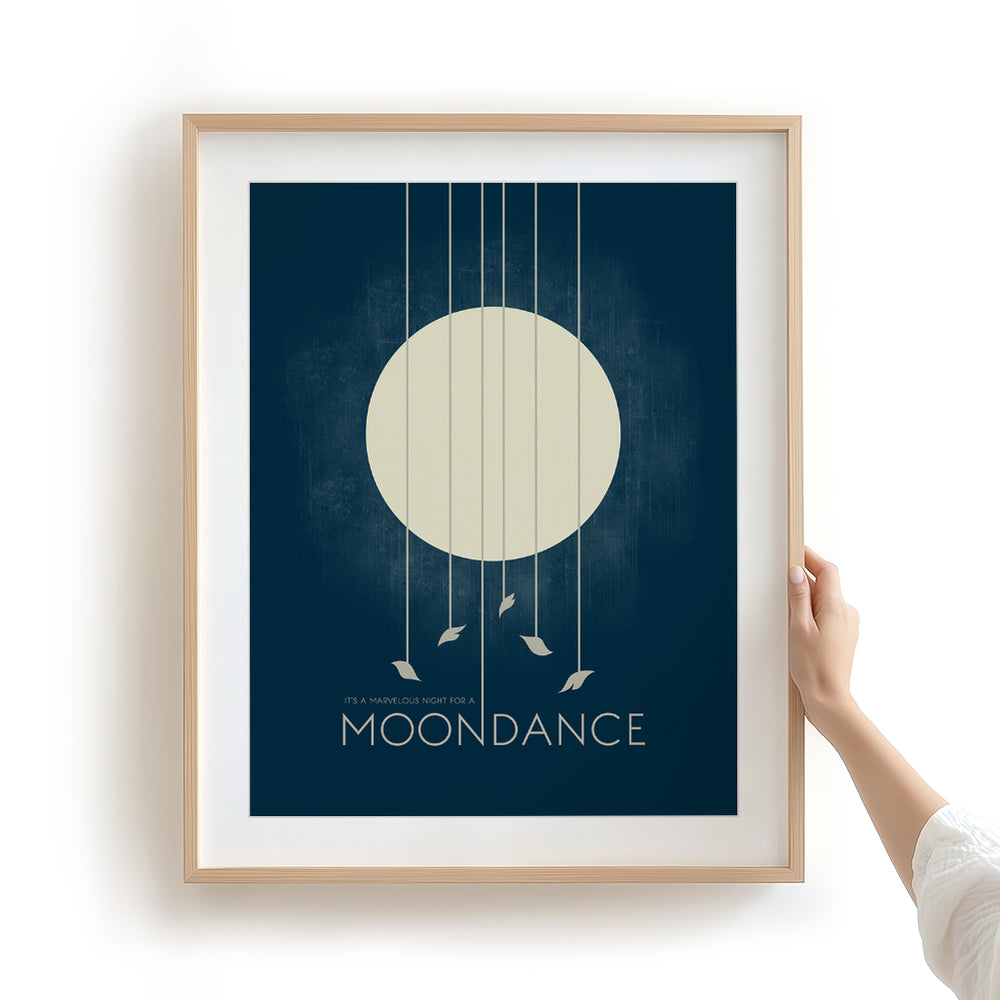 Moondance | Van Morrison song lyric wall art music poster