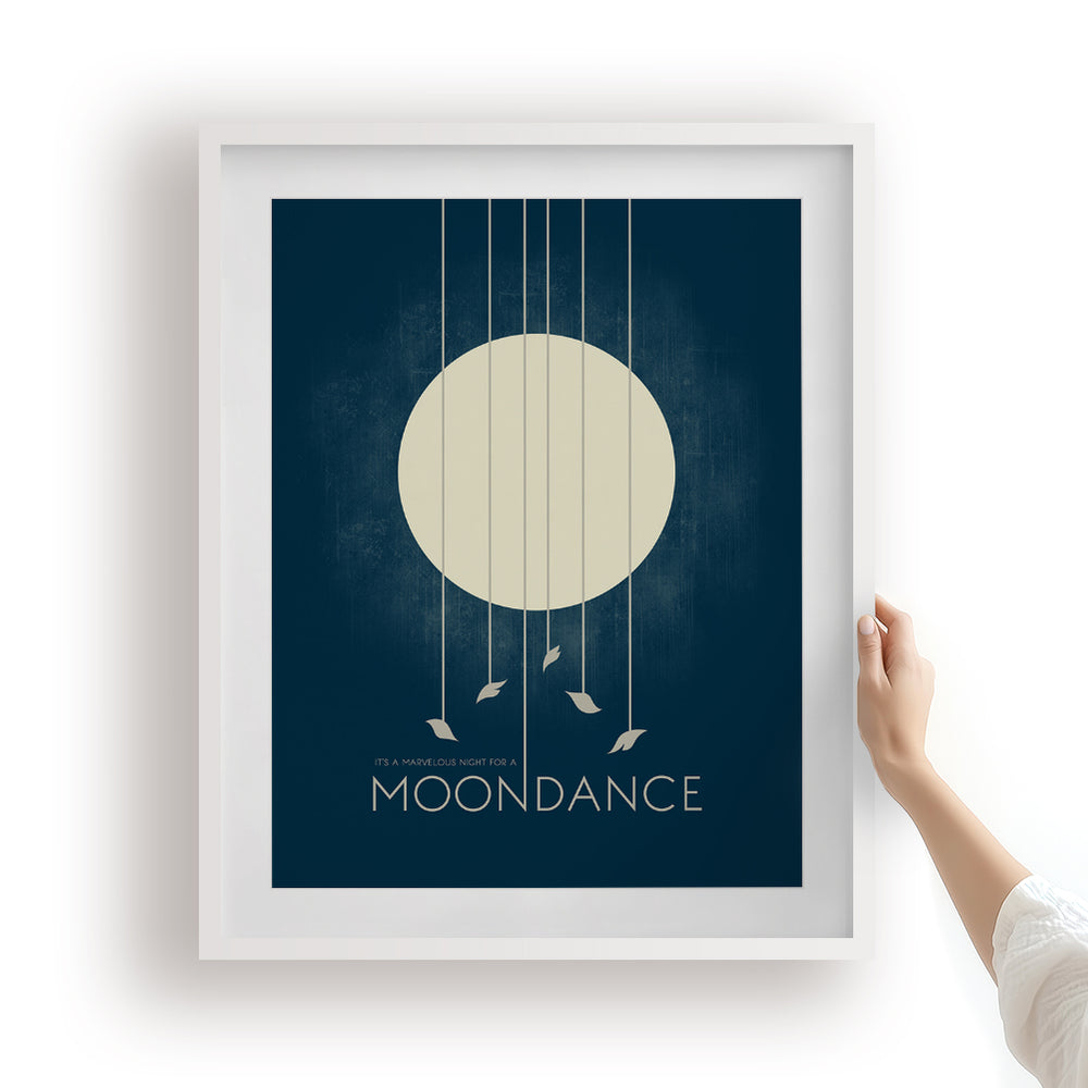 Moondance | Van Morrison song lyric wall art music poster