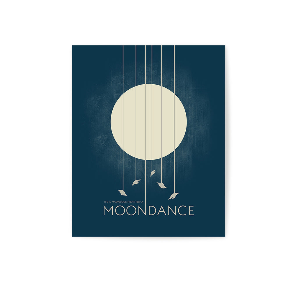 Moondance | Van Morrison song lyric wall art music poster