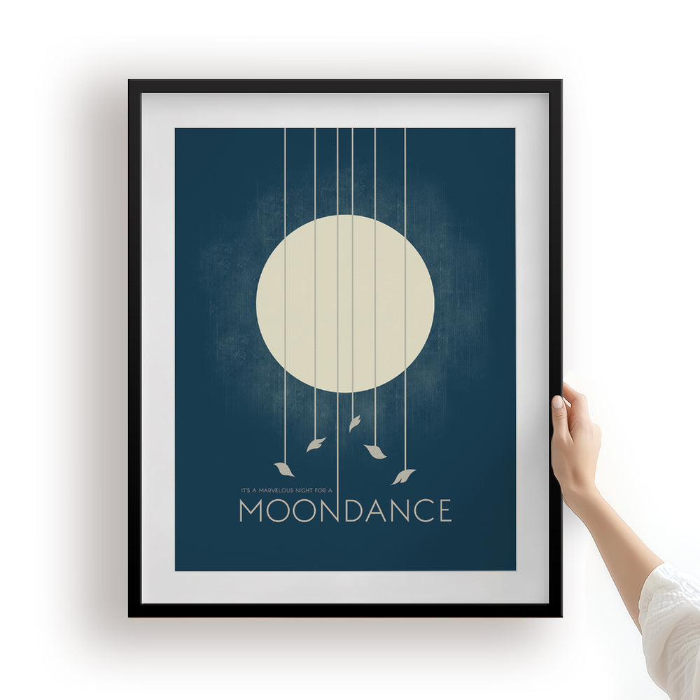 Moondance | Van Morrison song lyric wall art music poster