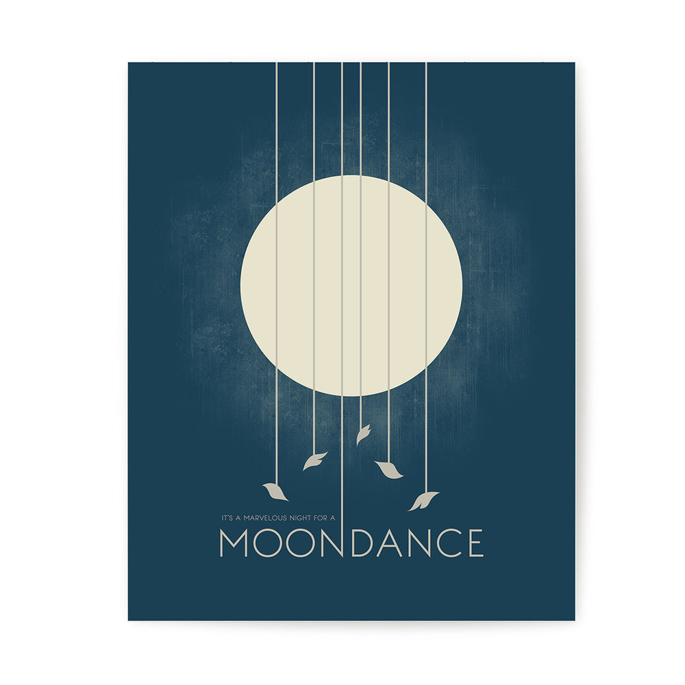 Moondance | Van Morrison song lyric wall art music poster