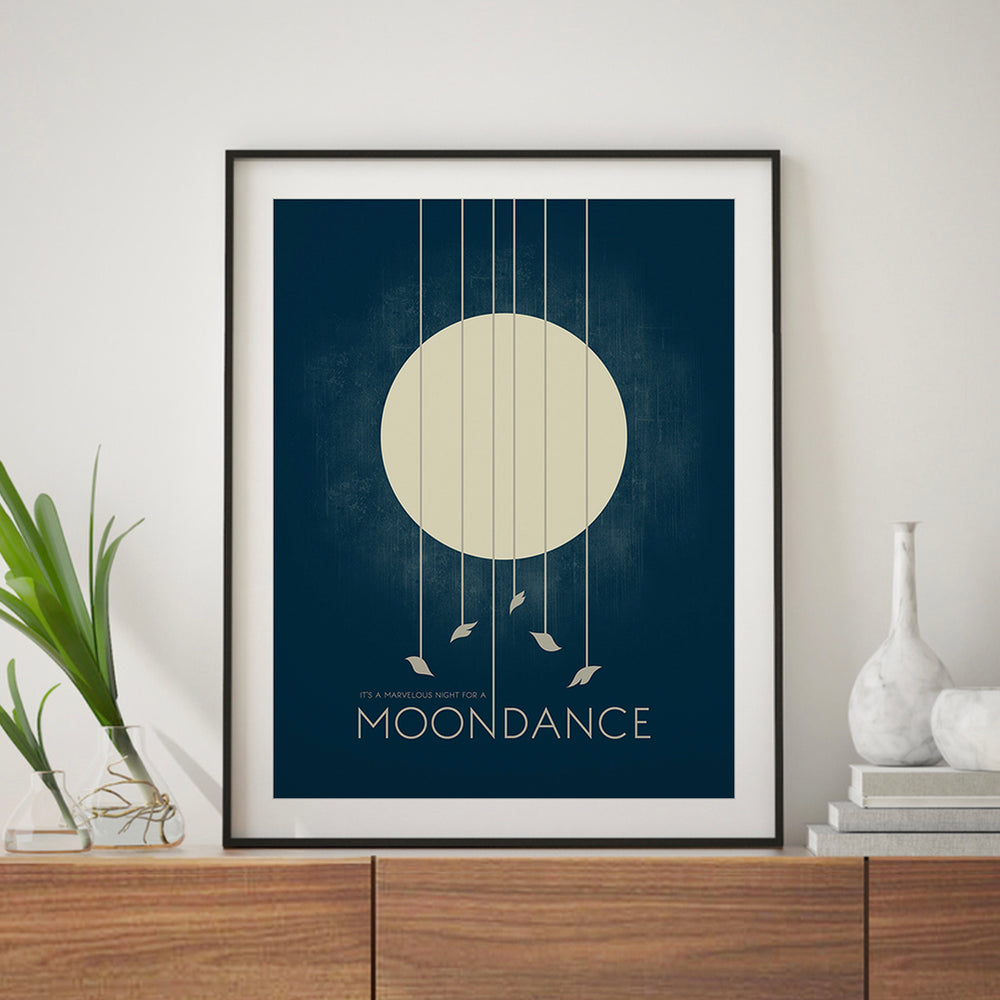 Moondance | Van Morrison song lyric wall art music poster
