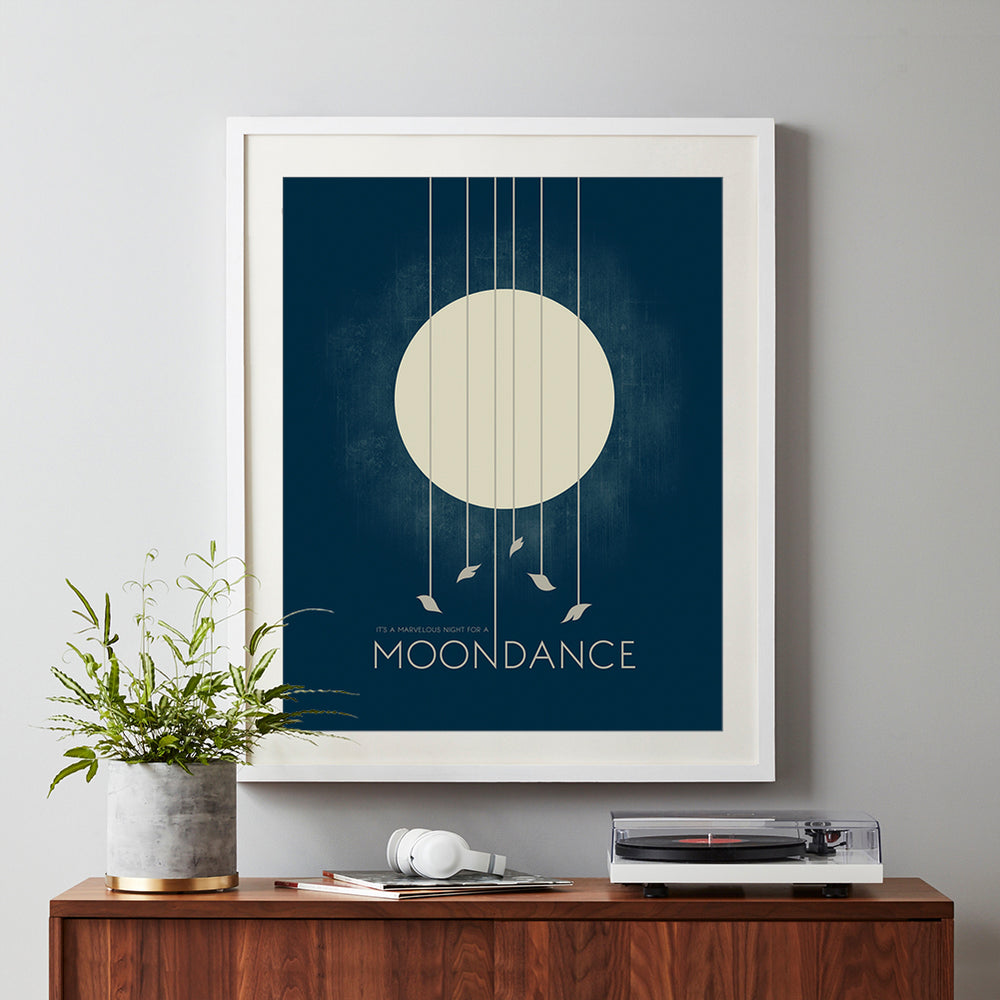 Moondance | Van Morrison song lyric wall art music poster