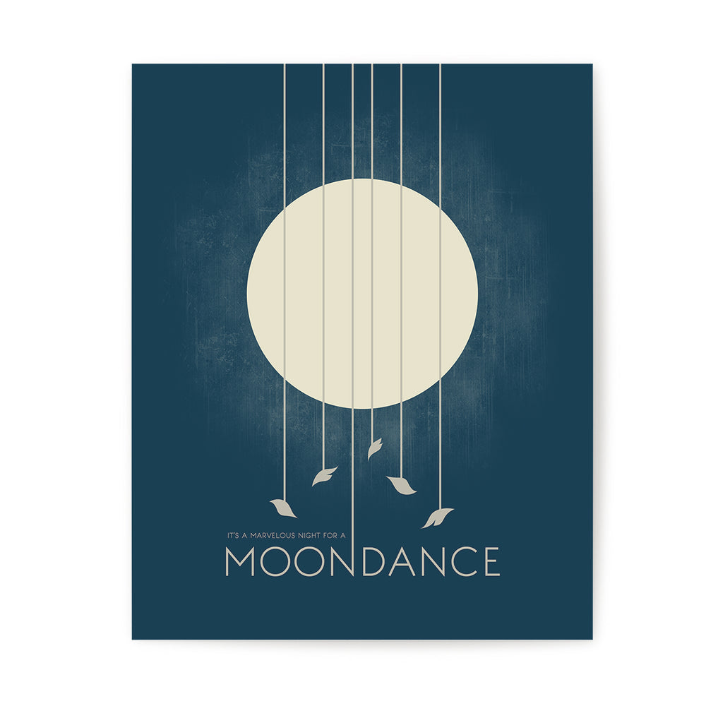 Moondance | Van Morrison song lyric wall art music poster