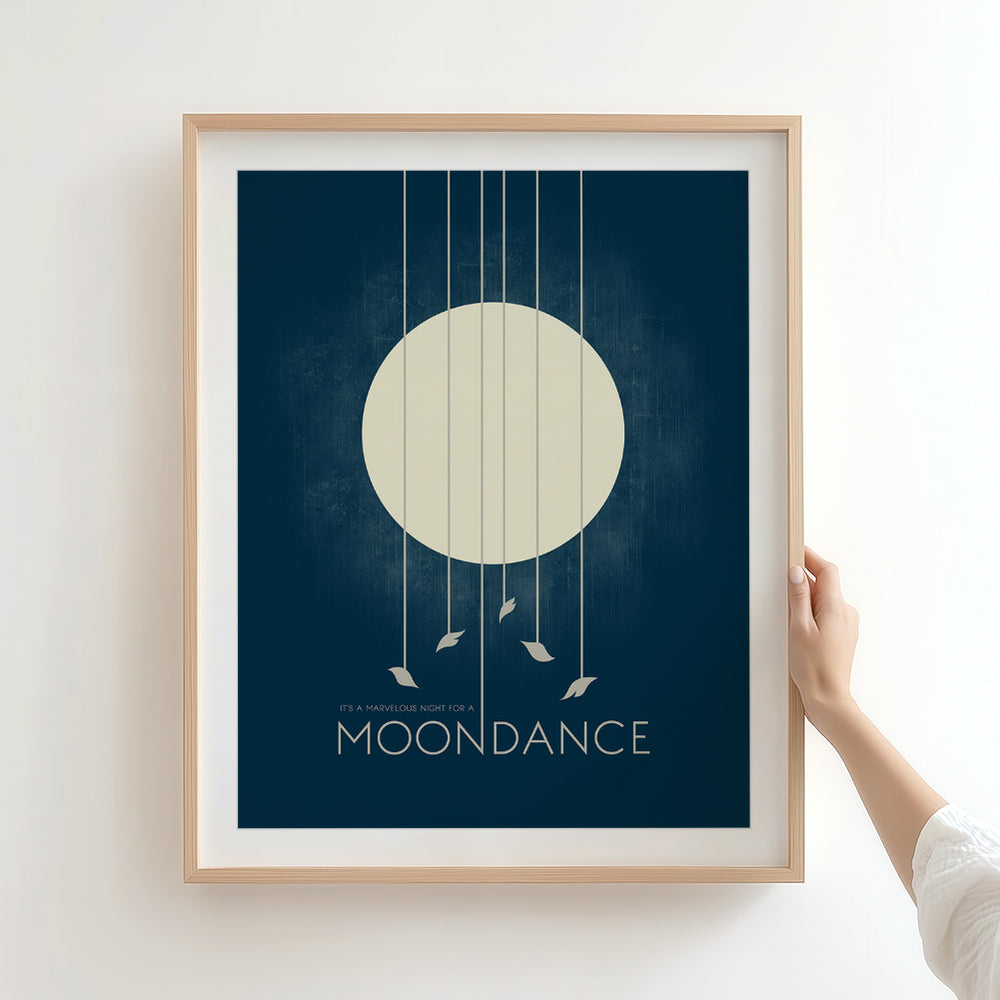 Moondance | Van Morrison song lyric wall art music poster