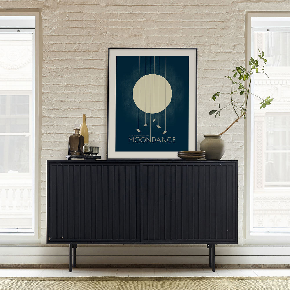 Moondance | Van Morrison song lyric wall art music poster