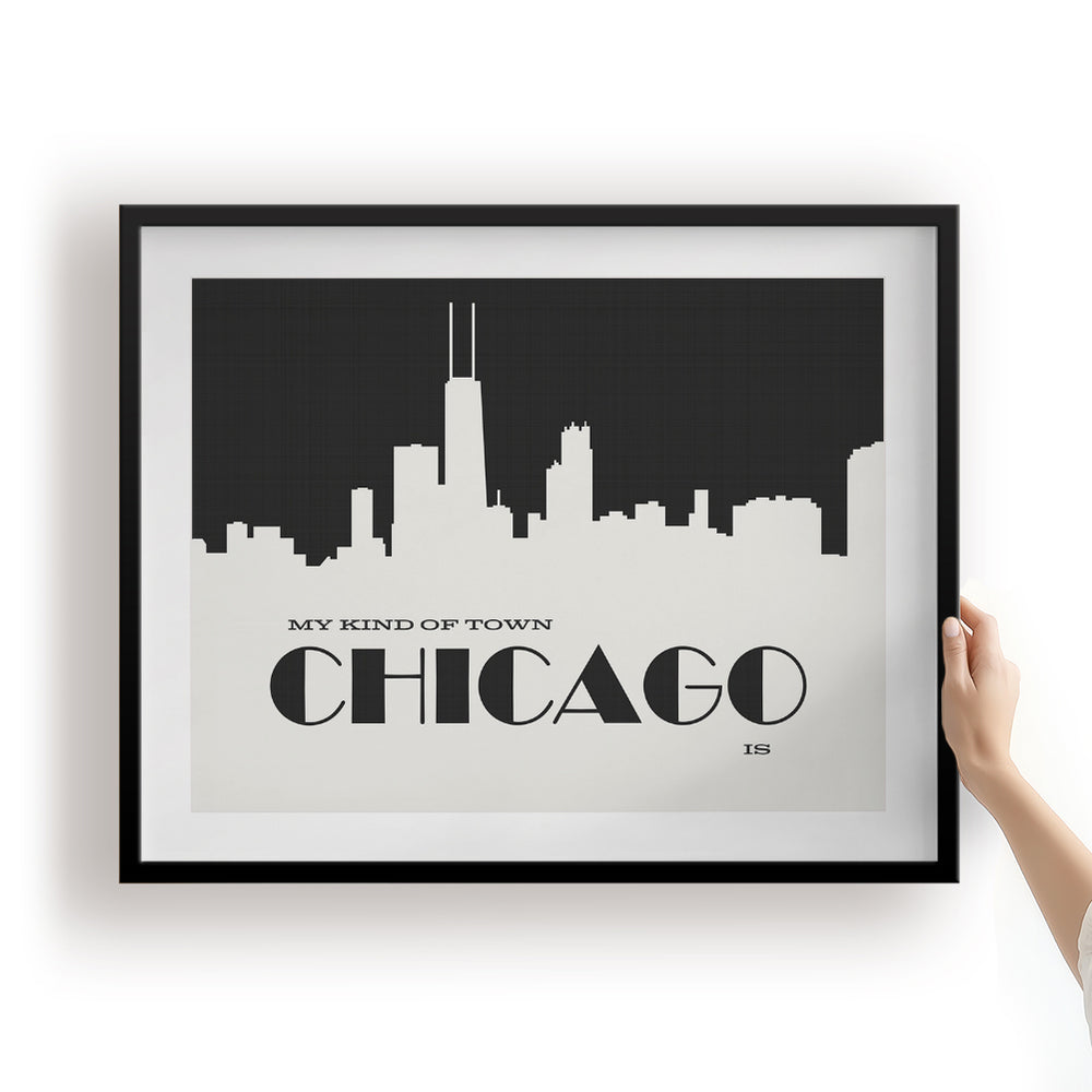 My Kind Of Town | Frank Sinatra song lyric wall art music poster