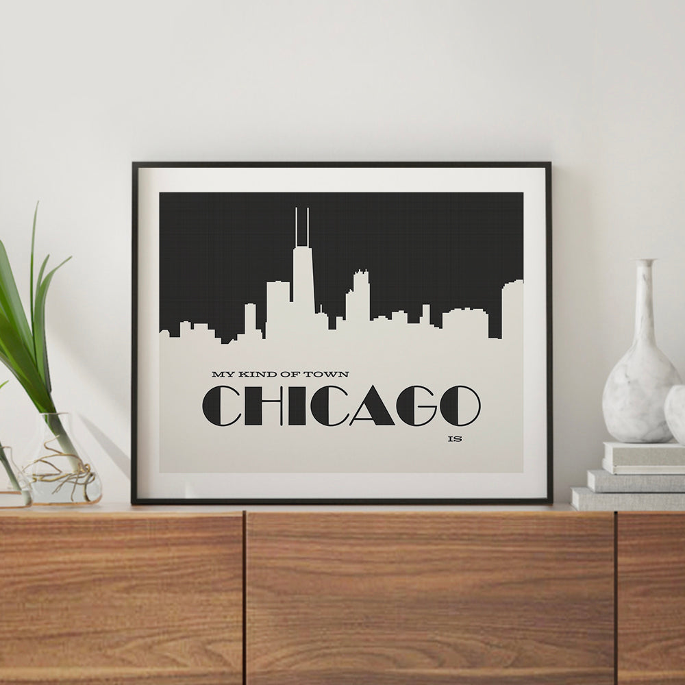 My Kind Of Town | Frank Sinatra song lyric wall art music poster