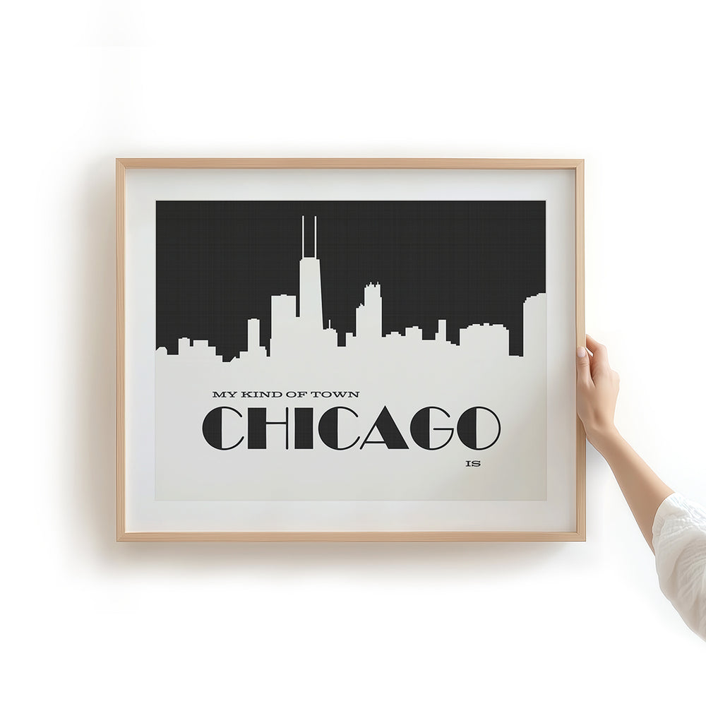 My Kind Of Town | Frank Sinatra song lyric wall art music poster
