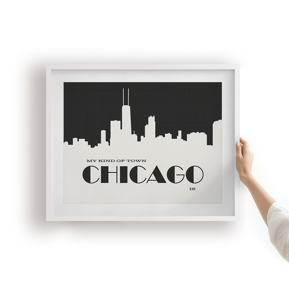 My Kind Of Town | Frank Sinatra song lyric wall art music poster