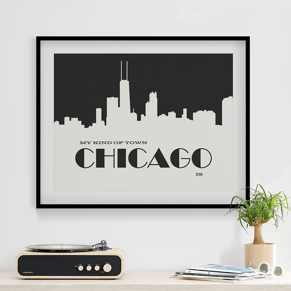 My Kind Of Town | Frank Sinatra song lyric wall art music poster