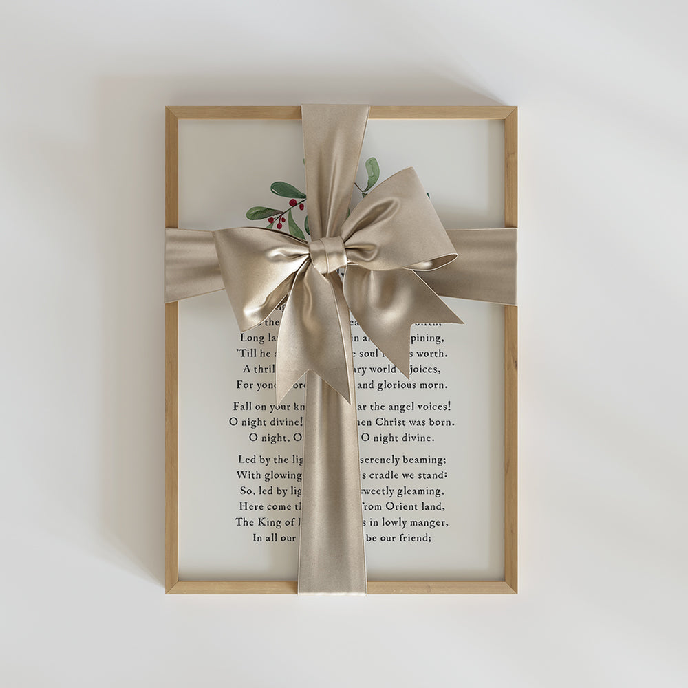 O Holy Night - Christmas Song Lyric Wall Art Print