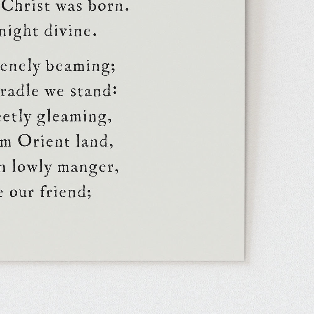 O Holy Night - Christmas Song Lyric Wall Art Print