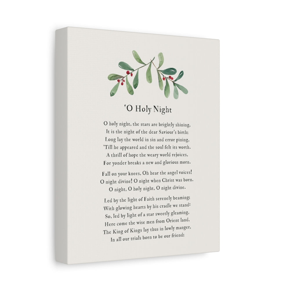 O Holy Night - Christmas Song Lyric Wall Art Print