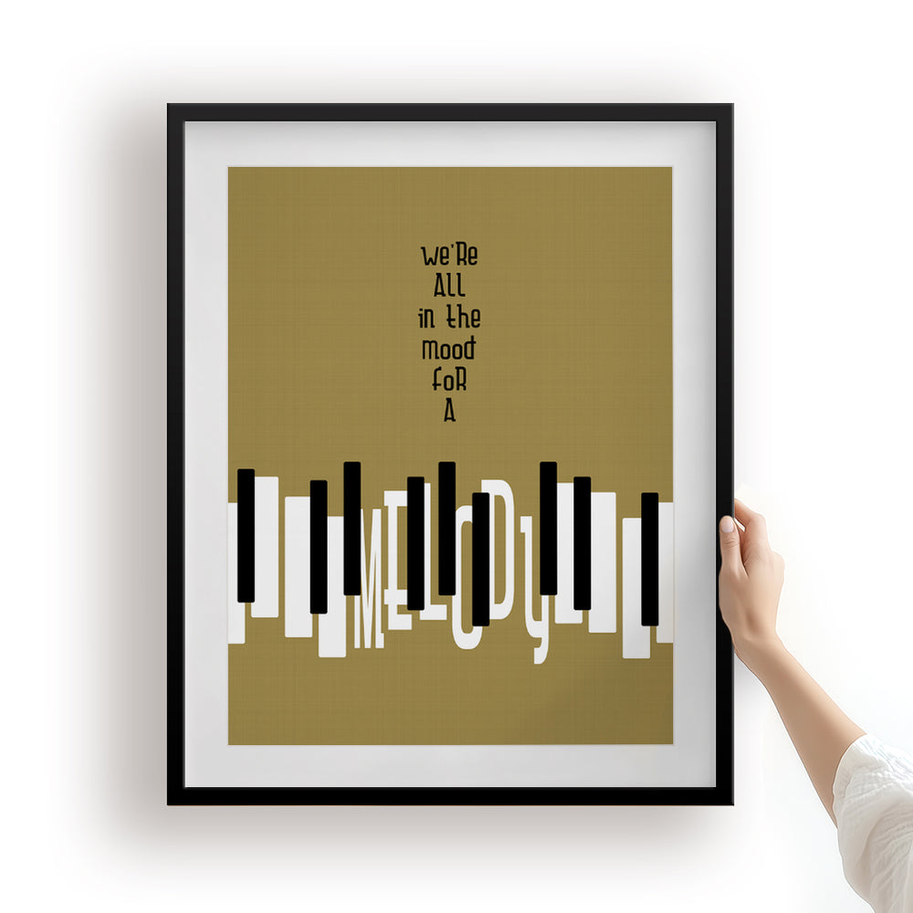 Piano Man | Billy Joel song lyric wall art music poster